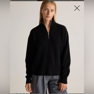 Quince Mongolian Cashmere Fisherman Quarter Zip Sweater0000000